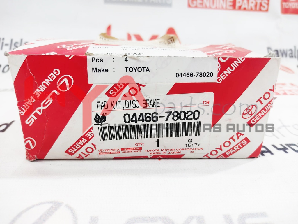 PAD KIT, DISC BRAKE, REAR