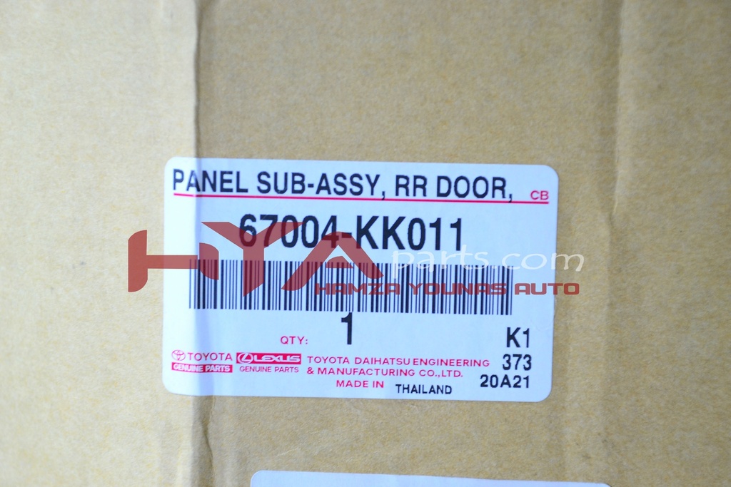 67004-KK011 [PANEL SUB-ASSY, REAR DOOR, LH]
