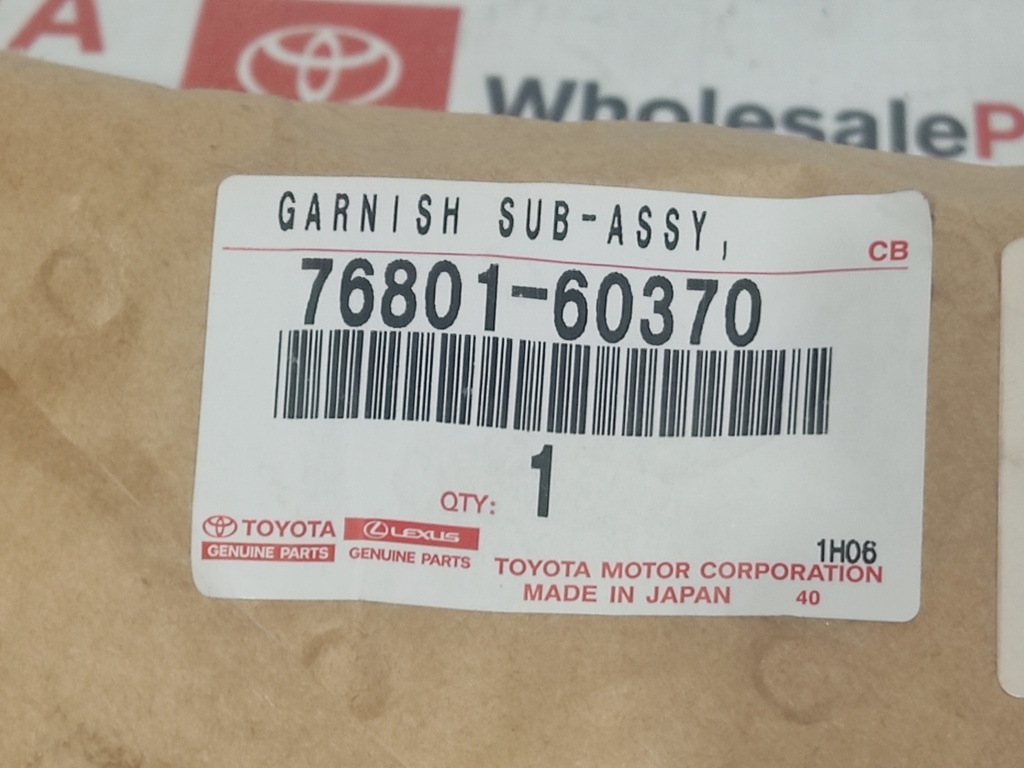 GARNISH SUB-ASSY, BACK DOOR, OUTSIDE