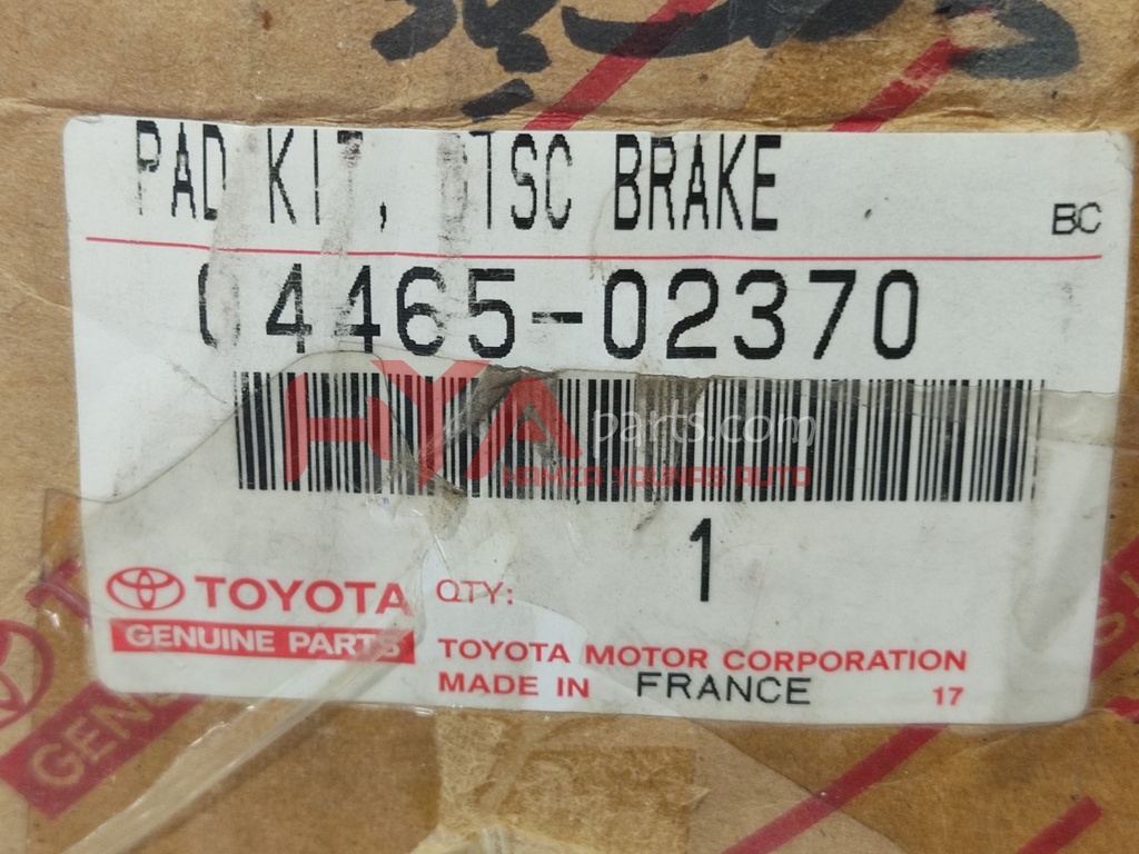 PAD KIT, DISC BRAKE, FRONT