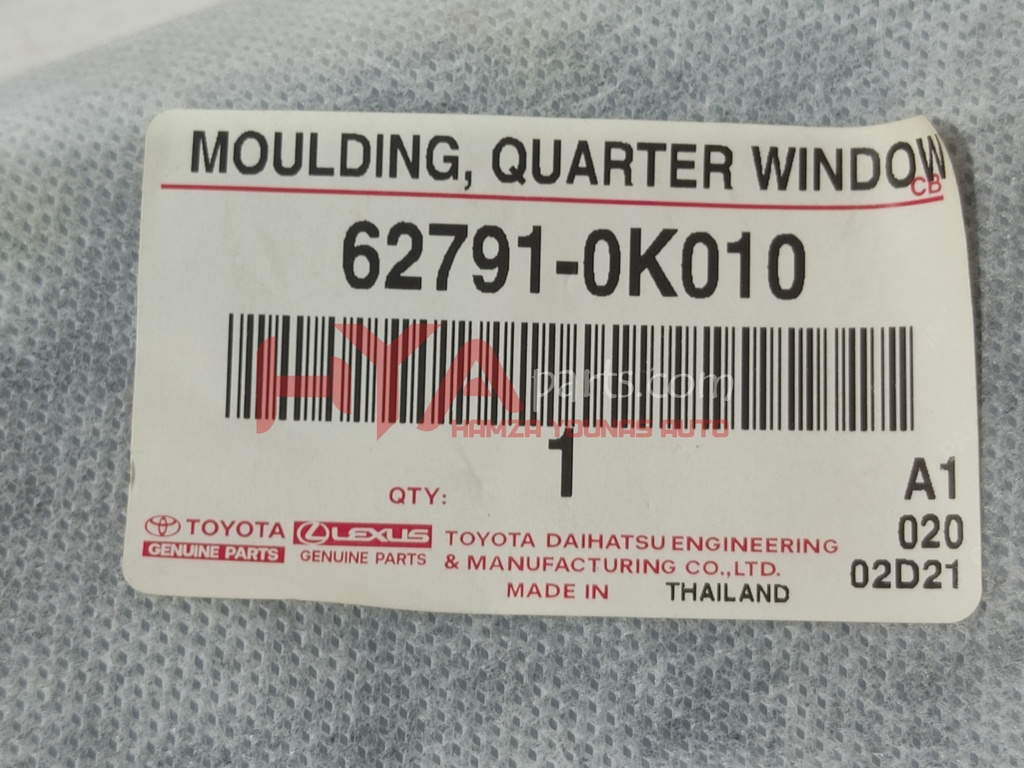 62791-0K010 [MOULDING, QUARTER WINDOW, UPPER RH FORTUNER 2018]