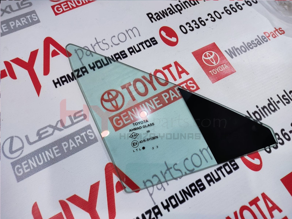 GLASS, FR DOOR FIX WINDOW, RH 