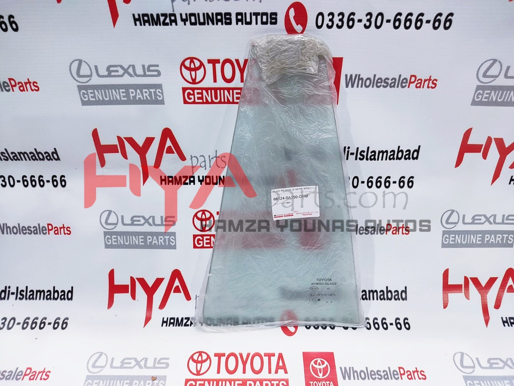 GLASS, RR DOOR QUARTER WINDOW, LH 