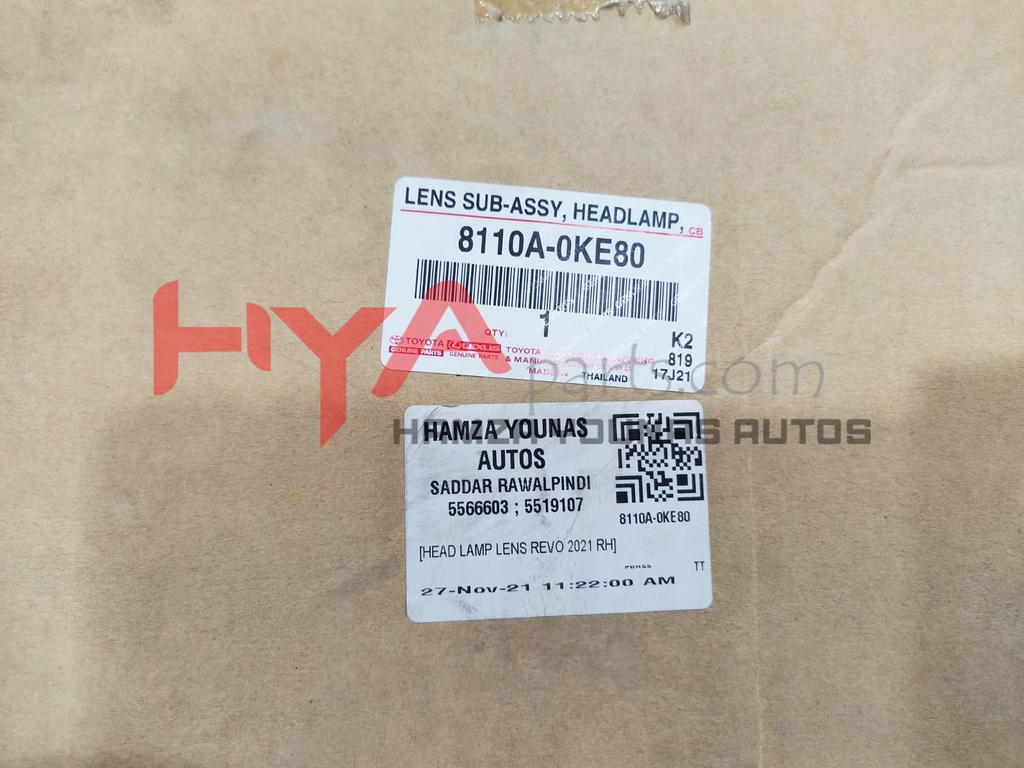 LENS SUB-ASSY, HEADLAMP, RH