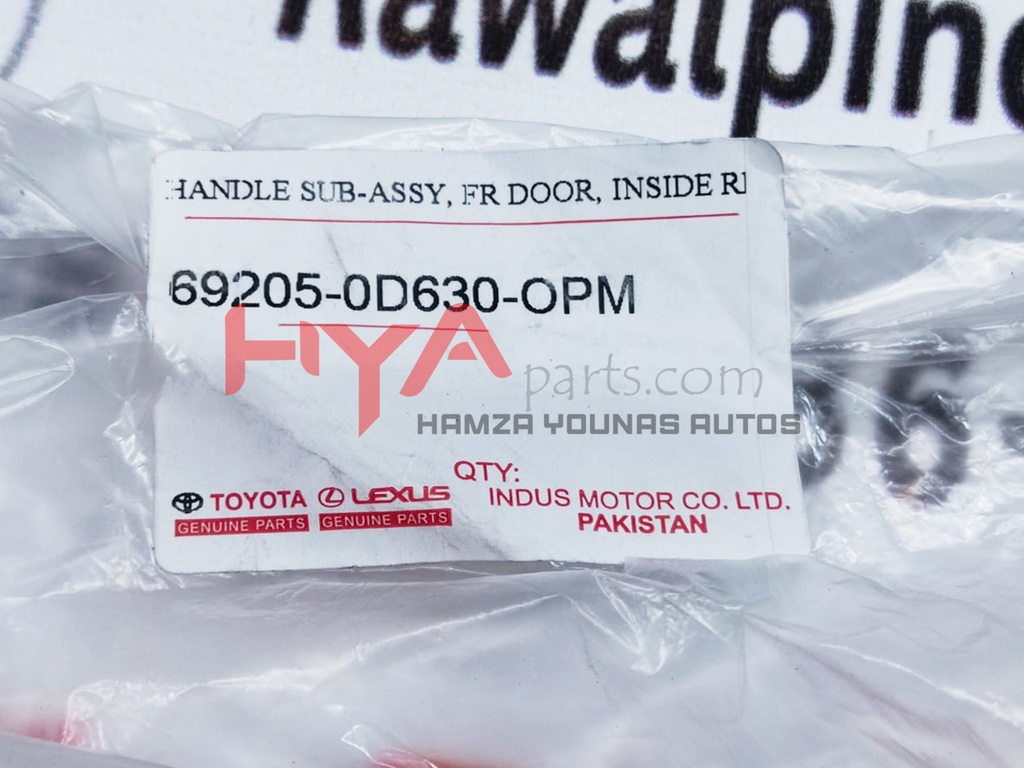 HANDLE SUB-ASSY, FR DOOR, INSIDE RH