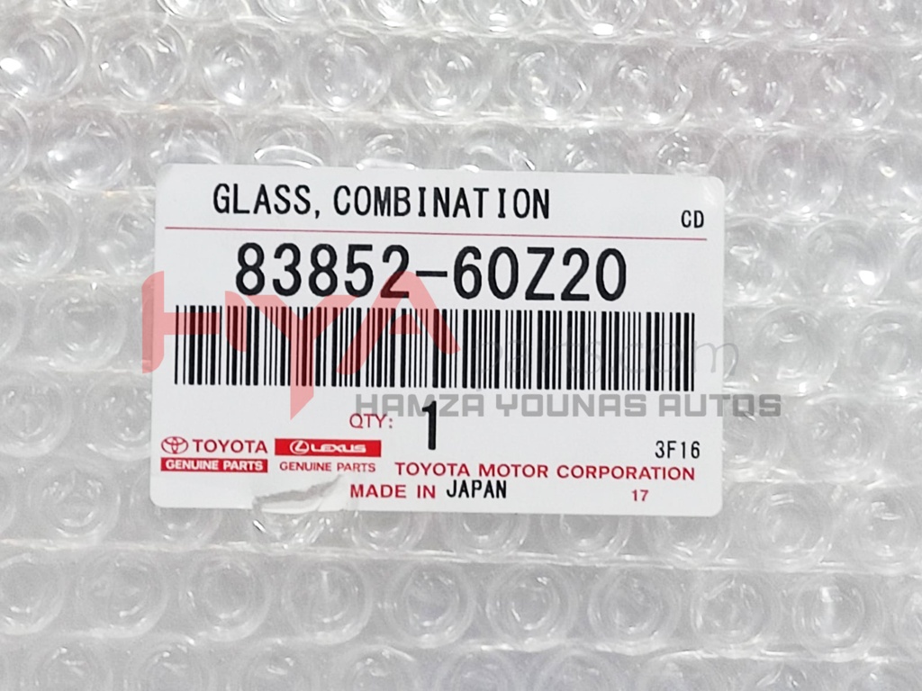 GLASS, COMBINATION METER
