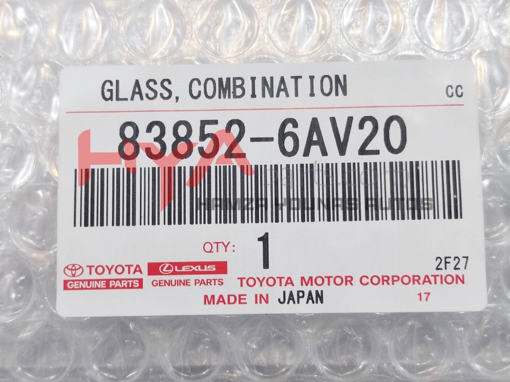 GLASS, COMBINATION METER