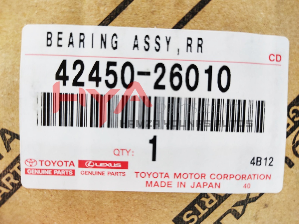 HUB &amp; BEARING ASSY, REAR AXLE, RH