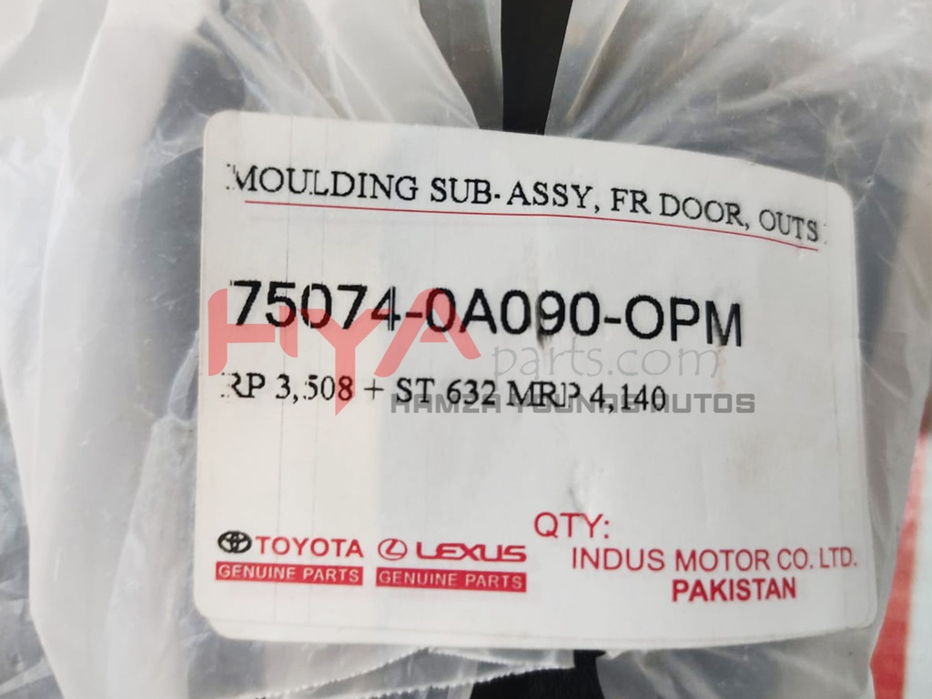 MOULDING SUB-ASSY, FR DOOR, OUTS LWR LH 