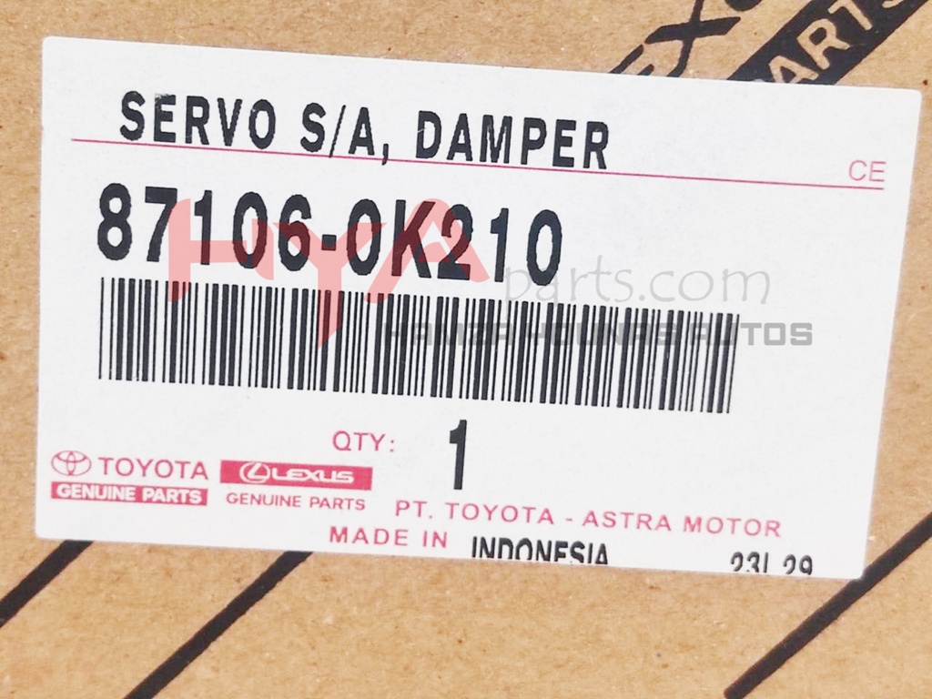 DAMPER SERVO SUB-ASSY, AIR CONDITIONER RADIATOR, NO.1