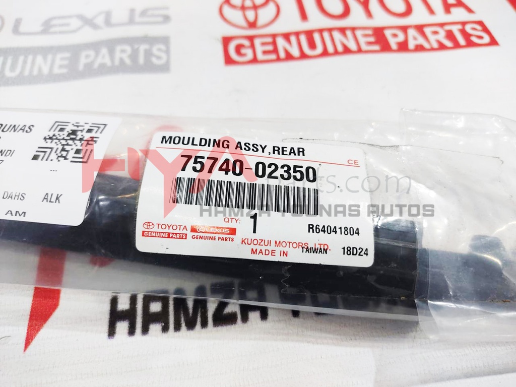 MOULDING ASSY, REAR DOOR BELT, LH