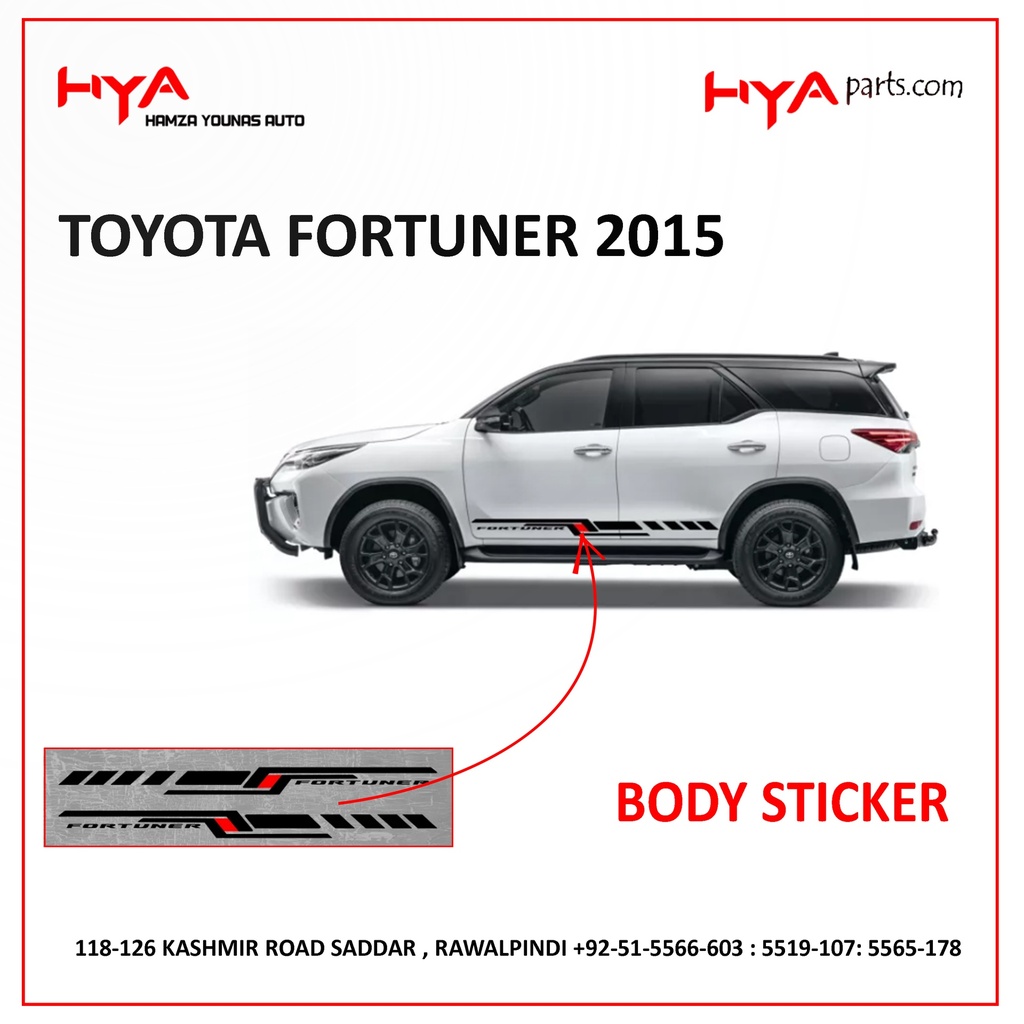 PZ046-0KB47 [BODY STICKER FORTUNER 2015 GREY]