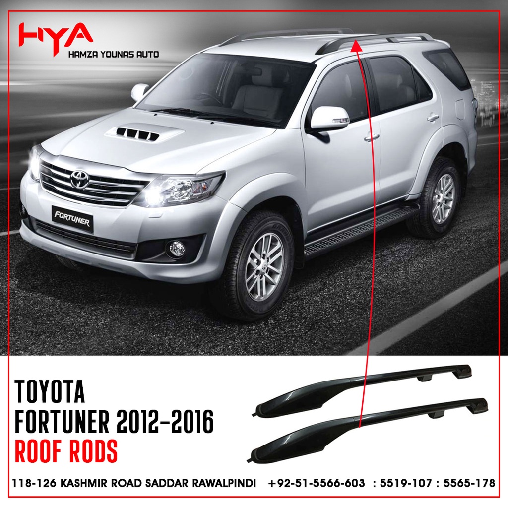 RR-FORTUNER-12-CH [ROOF RODS FORTUNER 2012 - 2016]
