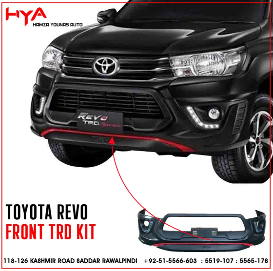 FRONT BUMPER EXTENSION REVO TRD SPORTIO BLACK CHINA