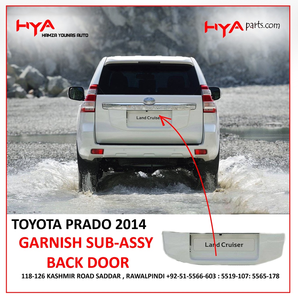 GARNISH SUB-ASSY, BACK DOOR, OUTSIDE