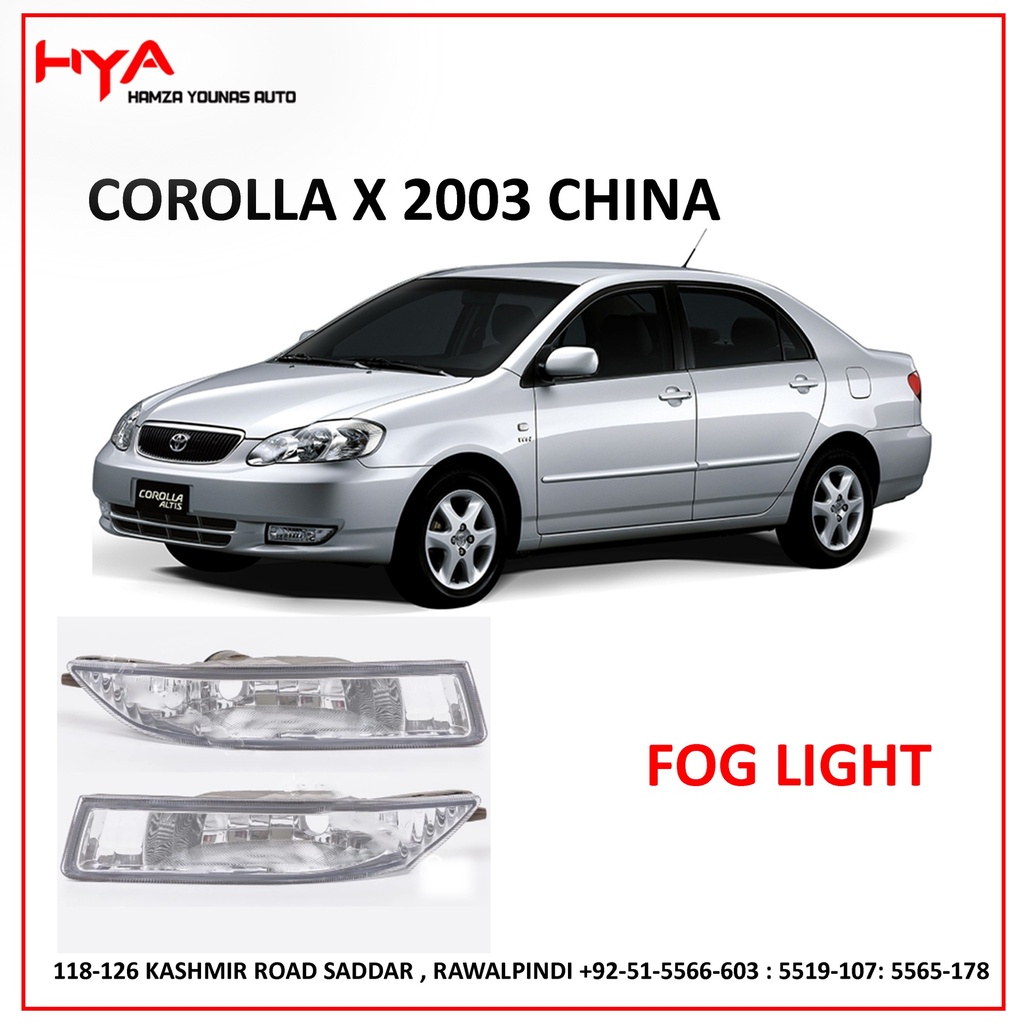 FOG LIGHT SET  COROLLA X 2003 CHINA