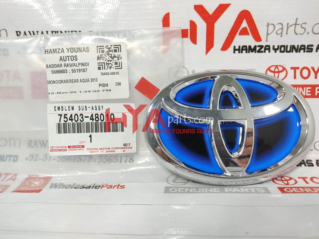 [75403-48010] EMBLEM, LUGGAGE COMPARTMENT DOOR