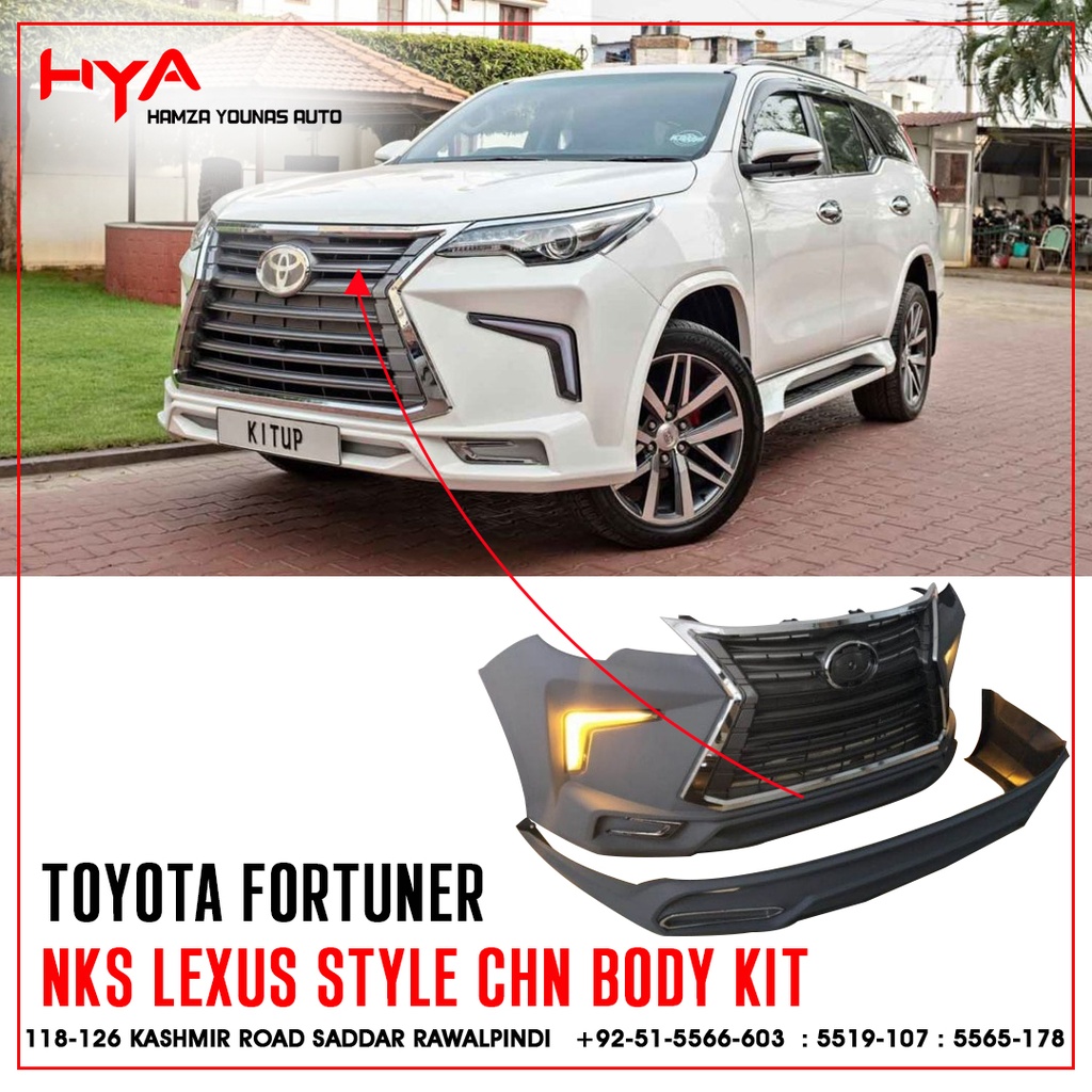 [FL FORTUNER 2018 LX STYLE] BODY KIT FORTUNER 2018 LEXUS SYTLE (FRONT , BACK ,SIDES)